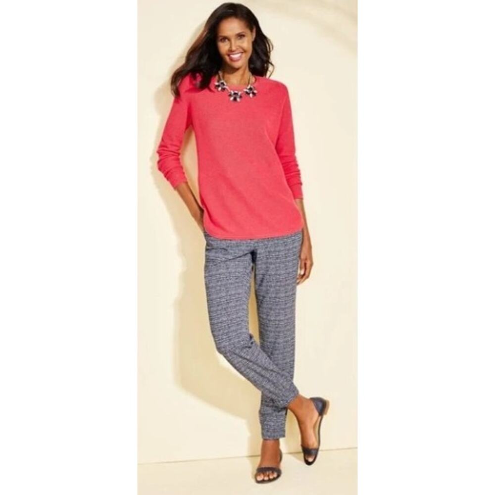 Talbots Sailboat Print Elastic Cuff Pants Nautica… - image 1